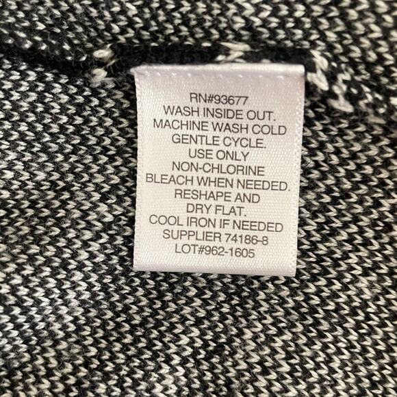 Liz Claiborne Women Cardigan Sweater 1X Black Plaid Open Front Classic Office‎ - Picture 9 of 10